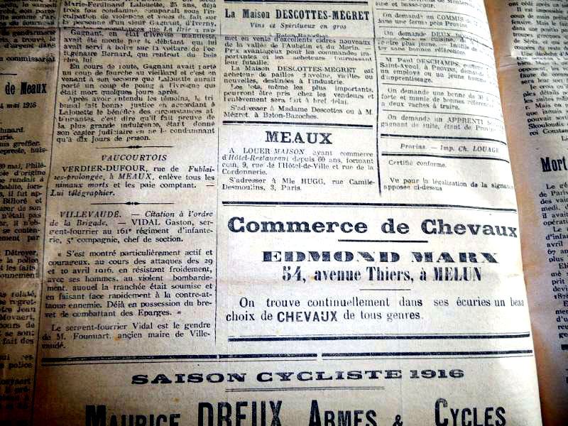 Villevaudé 1916…