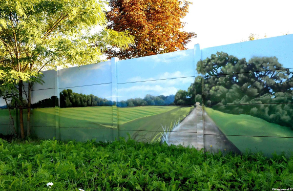 Centrale EDF de Villevaudé : une fresque paysagère de 450 mètres, presque aussi vraie que nature